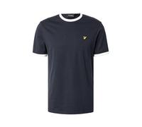 Lyle & Scott T-Shirt 'Ringer' bleu marine / jaune / blanc, Taille M