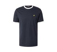 Lyle & Scott T-Shirt 'Ringer' bleu marine / jaune / blanc, Taille S