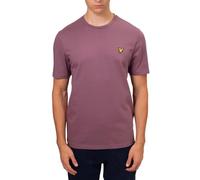 Lyle & Scott - T-shirt uni avec logo pour homme, Mauve, S