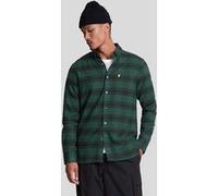 Lyle & Scott Tonal Check Flannel Shirt Argyle Teal/ Jet Black Taille: S | Casual chemises Outlet | Homme | Le Noir