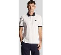 Lyle & Scott Tonal Ringer Polo Shirt White/ Dark Navy Taille: M | Polos Outlet | Homme | Bleu