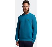 Lyle & Scott Tuck Stitch Knit Peak Blue Taille: M | Pulls Outlet | Homme | Bleu