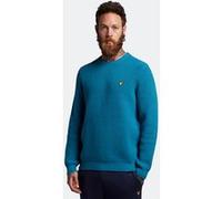 Lyle & Scott Tuck Stitch Knit Peak Blue Taille: M | Pulls Outlet | Homme | Bleu