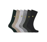 Lyle & Scott Victor Sock Bx Chaussettes pour homme, Noir/sauge argenté/gris chiné/pin/gris clair/lierre grimpant, Taille unique