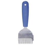 Lylithuif 16 Tin Stainless Steel Uncapping Fork Beekeeping Honey Fork Shovel Tool with Plastic Handle Ideal for Recessed Areas Open Beehive Lids Corners of Frames Dark Blue 20.5x7cm