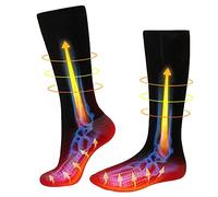 Lylithuif Chaussettes chauffantes électriques alimentées par Batterie pour Temps Froid pour Hommes et Femmes, équitation en Plein air, Camping, randonnée, équitation, Chaussettes Chaudes (tapez D)