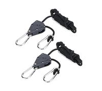 Lylithuif Cintre à Clip de Corde Cintre de Poulie de Lumière de Plante réglable Fort Durable Engrenage en métal Tressage Corde en polypropylène Boucle en Acier Inoxydable pour Serre de