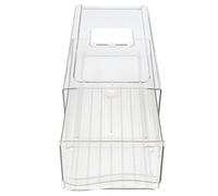 Lylithuif Conteneurs de réfrigérateur de qualité alimentaire, bac de rangement transparent pour garde-manger, classification empilable, type de tiroir de rangement, bacs d'organisation pour (S)