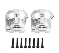 Lylithuif Couvercle de boîtier d'essieu en métal pour Traxxas TRX4 1/10 RC, essieu Avant et arrière de Voiture sur chenilles, Durable, léger, anodisé, Argent, Rouge, pièce de Mise à Niveau (Argent)