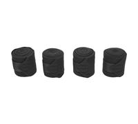 Lylithuif Enveloppes de jambes de cheval, bandages de protection en polaire douce de qualité supérieure pour l'entraînement équestre, ensemble de 4 pièces de 4,3 pouces de large et 9,8 (Noire)