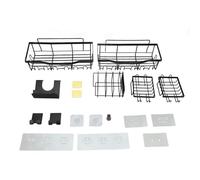 Lylithuif Étagères de Douche Support de Douche Mural Peu encombrant avec Porte-Savon Organisateur de Douche adhésif pour Salle de Bain WC Matériel en Fer 1343g Comprend des Crochets de Seau