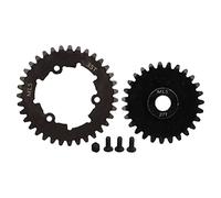 Lylithuif Jeu de pignons d'engrenage Droit RC 35T en Acier M1.5, Durable, résistant à l'usure, roulement Lisse, Faible Bruit pour véhicule télécommandé TRAXXAS 1/5 6S 8S (27T)