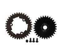 Lylithuif Jeu de pignons d'engrenage Droit RC 35T en Acier M1.5, Durable, résistant à l'usure, roulement Lisse, Faible Bruit pour véhicule télécommandé TRAXXAS 1/5 6S 8S (30T)