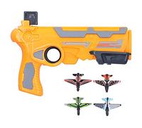 Lylithuif Jouet d'avion catapulte en Mousse sûr, Durable, léger, modèle d'éjection en Un, Ensemble d'avion Planeur, activité de Jeu de Plage en Plein air pour Enfants, 4 pièces, Couleur