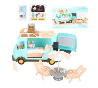 Lylithuif Jouets de Camping-Car RV, modèle de Camping-Car de Plage à Haute Simulation, Jouet de Voiture avec Roues Mobiles, Jeu imaginatif pour Les Aventures sur la Plage, Plastique Durable