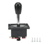 Lylithuif Joystick d' à tête sphérique ovale noire, poignée de bricolage classique pour machine de jeu, acier inoxydable de qualité supérieure, métal et plastique, remplacement de contrôle