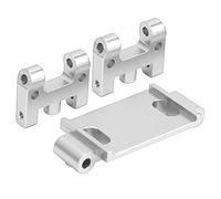 Lylithuif Kit de Mise à Niveau du Bras oscillant supérieur Avant en Alliage d'aluminium RC, usiné CNC, amélioration des Performances antirouille Durable pour modèle de Voiture télécommandé (Argent)