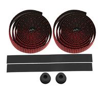 Lylithuif Lot de 2 sangles de guidon de vélo en éponge antidérapante avec bouchons d'extrémité de barre, légères et confortables, absorption des vibrations pour vélos de route, vélos à (Rouge)