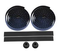 Lylithuif Lot de 2 sangles de guidon de vélo en éponge antidérapante avec bouchons d'extrémité de barre, légères et confortables, absorption des vibrations pour vélos de route, vélos à (Bleue)