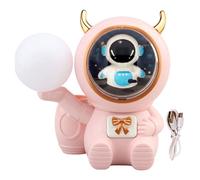 Lylithuif Pen Holder Desk Lamp Cartoon Character LED Night Light with Pencil Sharpener 3 in 1 Stationery Organizer for Study Desk Bedside ABS Material 11x7x12cm