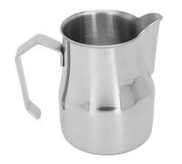 Lylithuif Pichet à mousse de lait en acier inoxydable 304 de qualité supérieure, pichet à vapeur avec sortie olécrane pour Barista, qualité Latte Art à la maison (Argent 350ML)