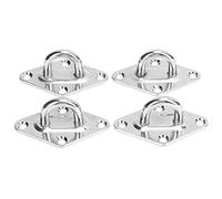 Lylithuif Plaque à œil en acier inoxydable 8 mm en forme de diamant pour crochet de plafond, boucle d'agrafe, matériel marin pour yacht, bateau, hamac, chaise, porche, balançoire,
