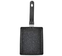 Lylithuif Poêle à omelette antiadhésive, poêle à œufs, steak, pizza, marmite avec poignée ergonomique pour cuisinière à induction, cuisinière électrique en céramique, aluminium noir, taille (Grande)