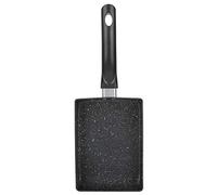 Lylithuif Poêle à omelette antiadhésive, poêle à œufs, steak, pizza, marmite avec poignée ergonomique pour cuisinière à induction, cuisinière électrique en céramique, aluminium noir, taille (Petite)