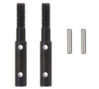 Lylithuif Portal Stub Axle Shaft Remplacement Durable en Acier Dur de qualité supérieure pour Capra SCX10 III AX103007 1/10 RC Crawler Car Revêtement en oxyde Noir 2 pièces