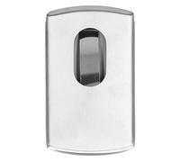 Lylithuif Porte-cartes de visite en acier inoxydable, type poussoir à main, boîte de rangement pour carte de crédit, carte d'identité, organisateur, texture lisse, durable pour un usage