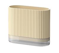 Lylithuif Porte-ustensiles multifonction cuillère baguettes fourchette organisateur couverts de cuisine égouttoir drainage efficace gain de place design pour maison moderne plastique beige