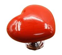 Lylithuif Poussoir de bouton de toilette en forme de cœur, aide à pression, réservoir de toilette hygiénique, chasse d'eau, dessus de poussée pour femme avec ongles longs, plastique léger, (Rouge)