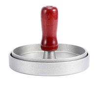 Lylithuif Presse à Hamburger Presse à Hamburger Hamburger Patty Maker Alliage d'aluminium Revêtement antiadhésif avec Manche en Bois pour Cuisine Restaurants Fast Food Taille 11,3 cm de