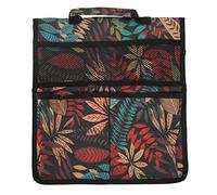 Lylithuif Sac à Outils de Jardin pour Genoux Organisateur de Rangement Durable de Grande capacité avec Plusieurs Poches pour Les Amateurs de Jardinage Feuilles Rouges Tissu Oxford 600D 12,0