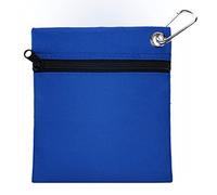 Lylithuif Sac de Rangement pour Tee de Golf, Pochette Durable à Fermeture éclair pour Tee de Golf avec Support Mousqueton pour Accessoires de Golf, Organisateur de Balle de Golf, Nylon Bleu