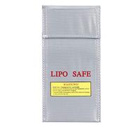 Lylithuif Sac de sécurité pour Batterie au Lithium-ION, Pochette de Rangement Ignifuge et antidéflagrante, Protection pour Batteries Li-ION, banques d'alimentation, Argent 10x20cm