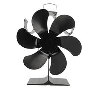Lylithuif Ventilateur de poêle à 6 pales, thermoélectrique, silencieux, circulation chaude rapide, pour brûleur à bûches, maison, aluminium ABS durable