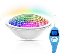 LyLmLe Lampe Piscine LED PAR56, 20W Projecteur Spot Piscine Encastrable RGB Dimmable Multicolore Changement avec Télécommande, Lumière LED Submersible IP68 Etanche, 12V AC