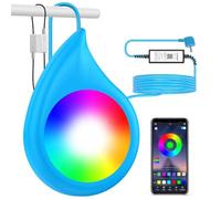 LyLmLe Projecteur Piscine à LED pour Piscine hors sol, 20W Smart LED Lampe Piscines Couleur Contrôlé par APP, Timing/Synchronisation de Musique, Étanchéité IP68, 8m Câble, 12V