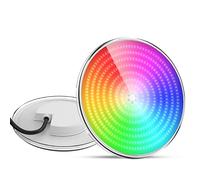 LyLmLe Projecteur Piscine LED Remplie de Résine, 35W Lampe Piscine PAR56 RGB Dimmable Multicolore Lumière LED Spot Synchrone, Angle de Faisceau 140°, IP68 étanche, 12V AC, Aucun Contrôleur