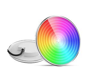 LyLmLe Projecteur Piscine LED Remplie de Résine, 35W Lampe Piscine PAR56 RGB Dimmable Multicolore Lumière LED Spot Synchrone, Angle de Faisceau 140°, IP68 étanche, 12V AC, Aucun Contrôleur