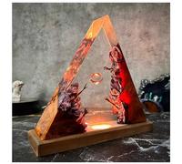 LYLSSSDH Zeetan Lumière LED en Résine Époxy, Lampe de Chevet Faite à la Main avec USB pour Ornement de Chambre à Coucher de Bureau,20 * 22.5Cm, 20 * 22.5cm