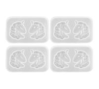 LYLXSF 6 pcs Fabriquant Une décoration en Cristal Bricolage résine Bijou de Licorne créative d Ornement de Pendentif coulant pour métier d'accessoires d'artisanat de Moule de Table de Porte-clés de