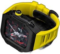 LYLXSF Boîtier de montre en acier inoxydable et bande de montre en caoutchouc Men RM Mod Kit ， pour Ultra 8 7 6 5 SE 49mm 45mm 44 mm Watch DIY Amélioration du bricolage ， Kit de modification