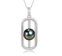 LYLXSF Cadeaux pour femmes femme-Tahitian-Black-Pearl-Necklace-Gift For Wife Wedding Birthday Anniversary Bijoux Mothers Day Cadeaux