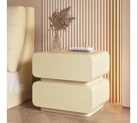 LYLXSF Côté D, Table de Chevet de Rangement avec 2 tiroirs, Armoire de Chevet à la crème FRCH, Design entièrement en Sol, pour Le Salon, Chambre (Gris foncé 45 cm / 17,7 Pouces)