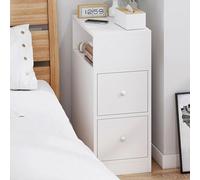 LYLXSF Nightstand, Mini-Petit casier Ultra-Narrow D Table d'appoint de Table avec 2 tiroirs et Assemblage de l'opter