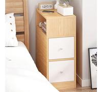 LYLXSF Nightstand, Mini-Petit casier Ultra-Narrow D Table d'appoint de Table avec 2 tiroirs et étagère OP Easy Assembly pour Le Salon de Chambre à Coucher