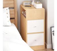 LYLXSF Nightstand, Mini-Petit casier Ultra-Narrow D Table d'appoint de Table avec 2 tiroirs et étagère OP Easy Assembly pour Le Salon de Chambre à Coucher