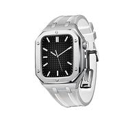 LYLXSF Switch Smart Watch Base pour Band Mod Kit 45 mm 44 mm, sangle en caoutchouc (couleur: Preto, taille: 44 mm pour 6/5/4 / SE)